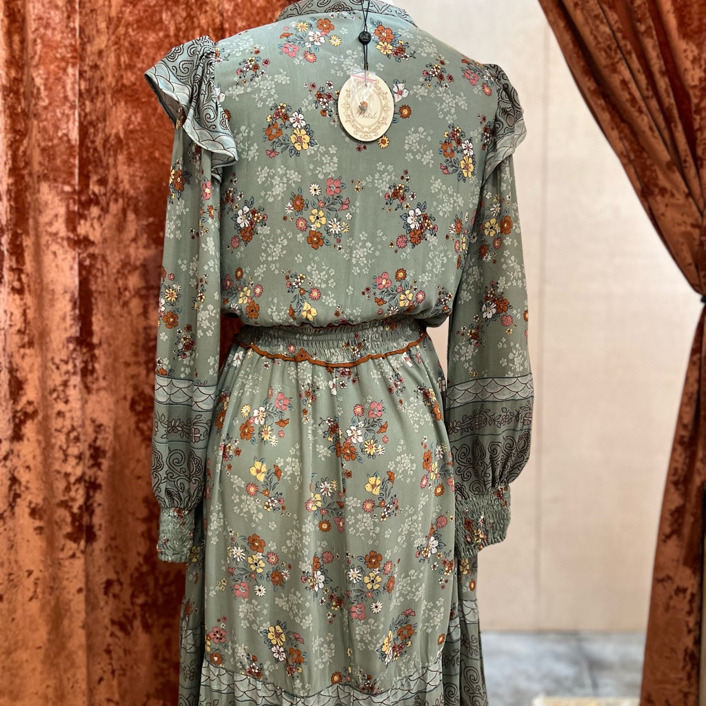 Tulle & Batiste Graceplay Dress In Olive, Daydreamer Handmade Nwt — image 6 of 8